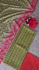 Bhagalpuri Katan discharge print silk set - DB4