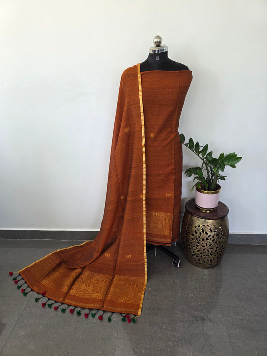 Premium mul khadi cotton jamdhani set - CC42