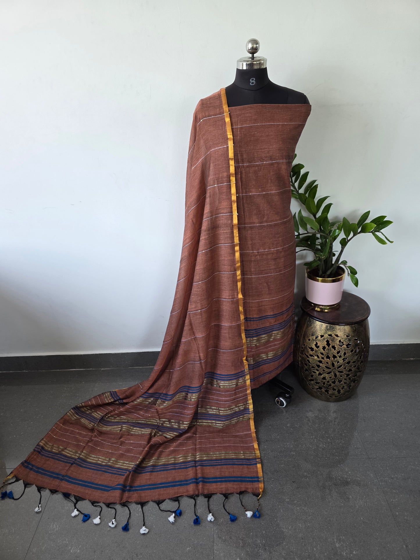 Premium mul khadi sequence work set - MUL225