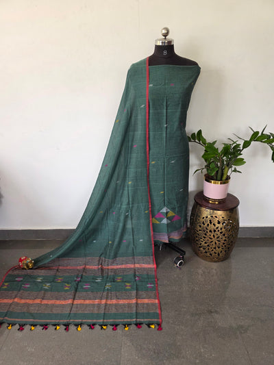Semi muslin jamdhani salwar set - JMM440