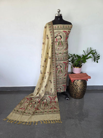 Bhagalpuri Madhubani silk set - BA469