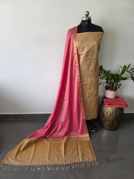 Kanchivaram semi softsilk salwar set - KS12