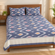 Warp ikkat bed sheets (90*108 2/40s bedsheet with pillow) -WW681