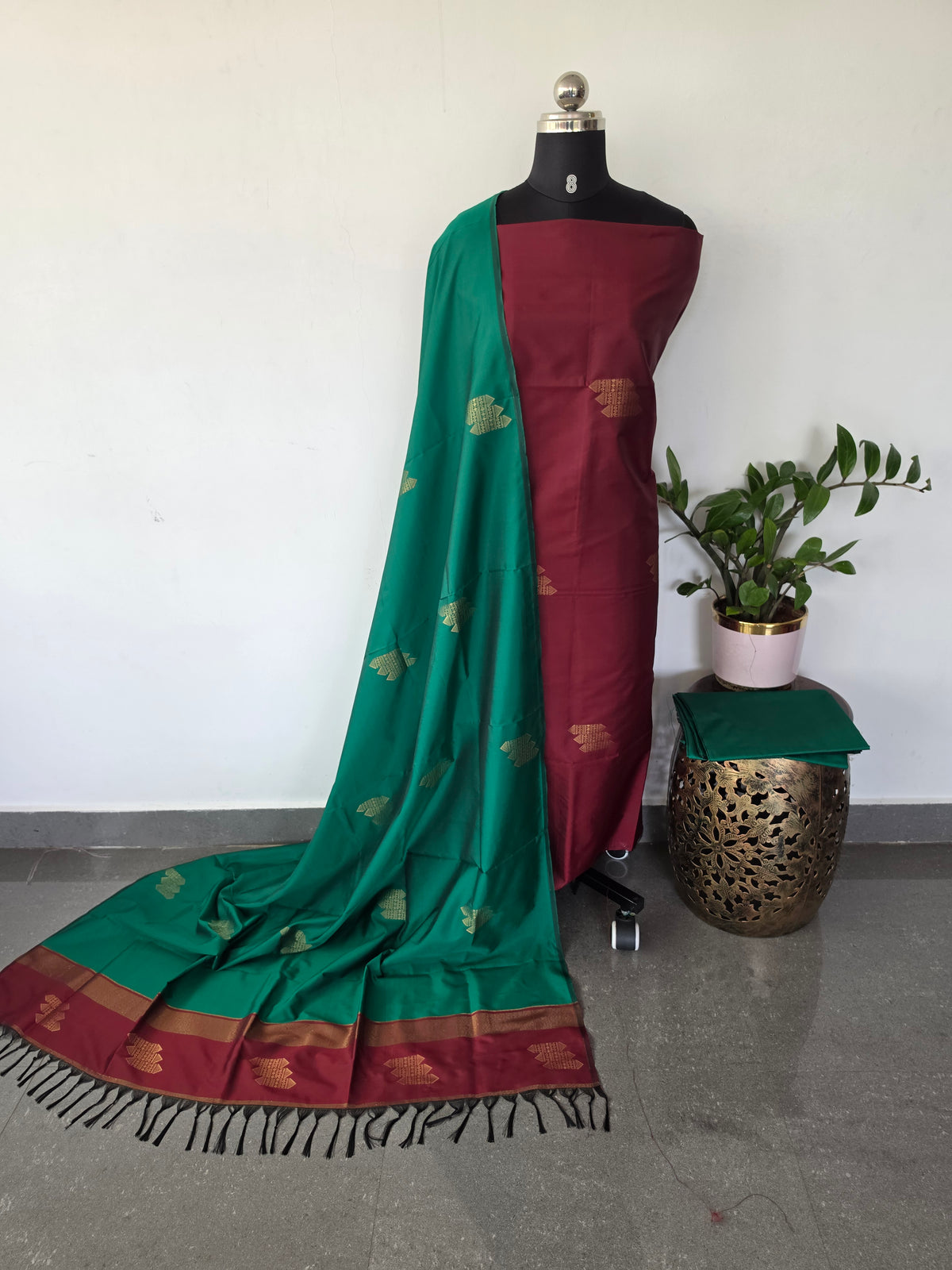 Borderless soft silk salwar set -GS106