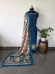 Gap border Checked chennuri kalamkari silk set-AK624