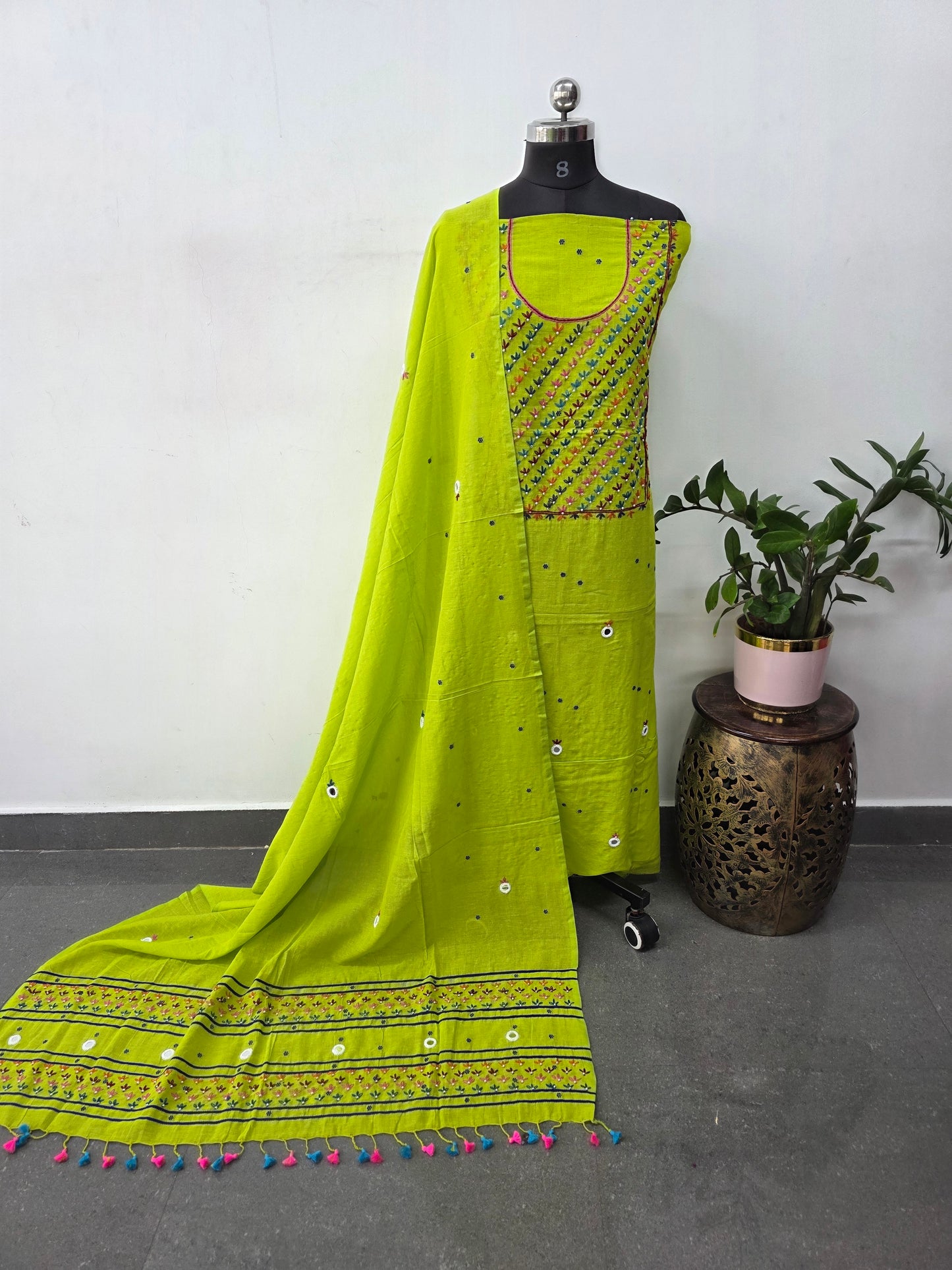 Handcrafted Mirror work bhujodi salwar set - BB404