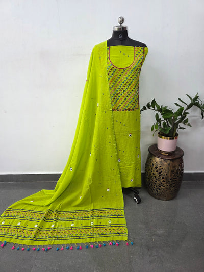 Handcrafted Mirror work bhujodi salwar set - BB404