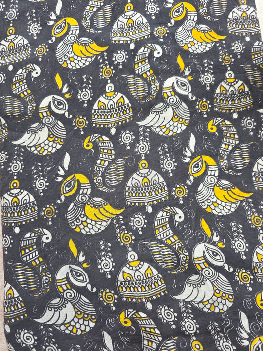 Pure kalamkari cotton running material (1 meter)- KM38