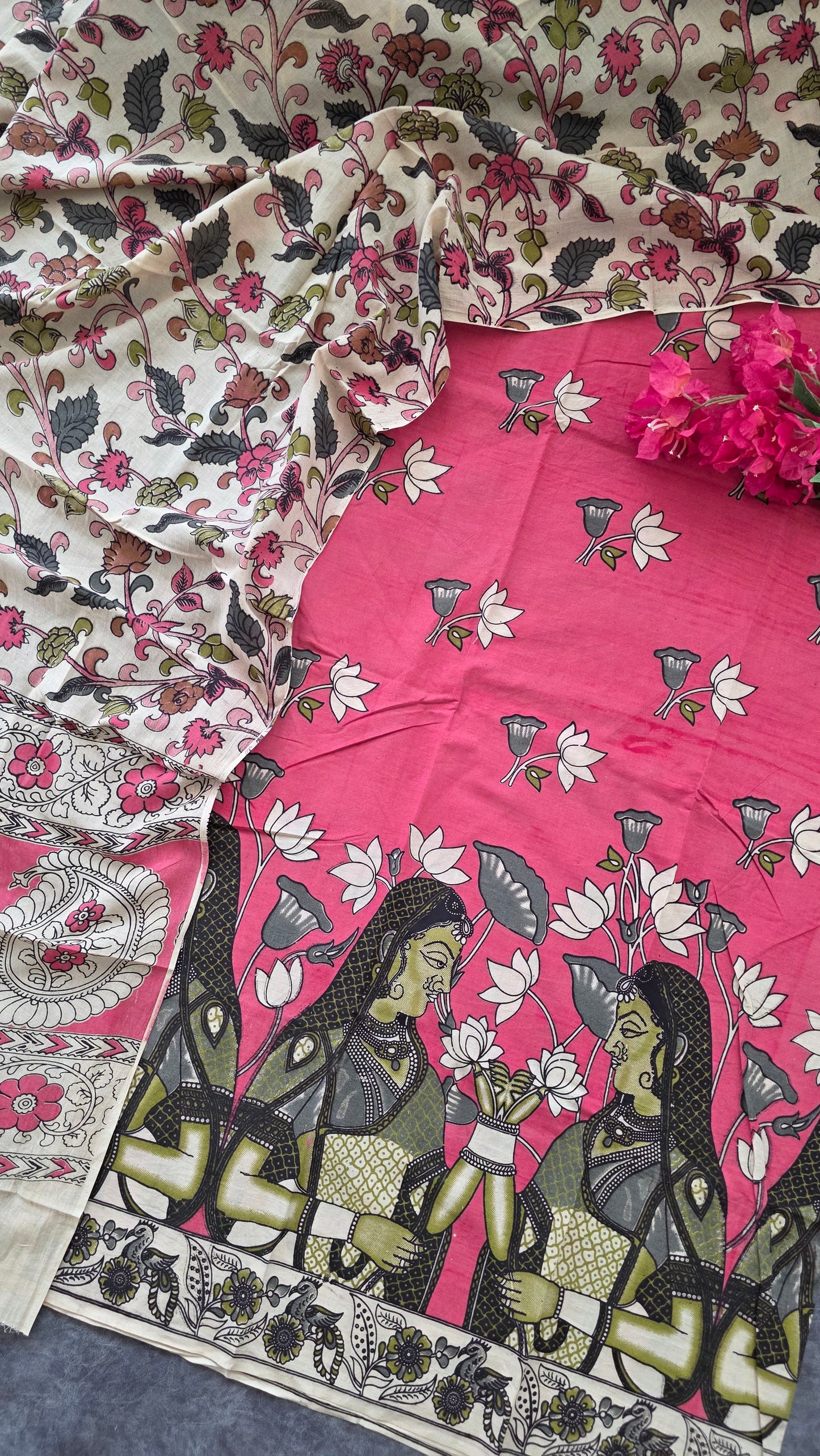 Authentic pure kalamkari cotton set- AK80