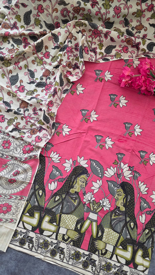 Authentic pure kalamkari cotton set- AK80