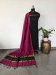Semi Maheshwari silk set (black) -SM324