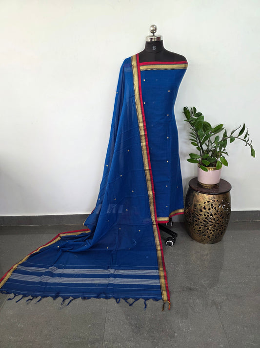 Mercerised narayanapet salwar set with embroidery work (4.5 meters)- NA380