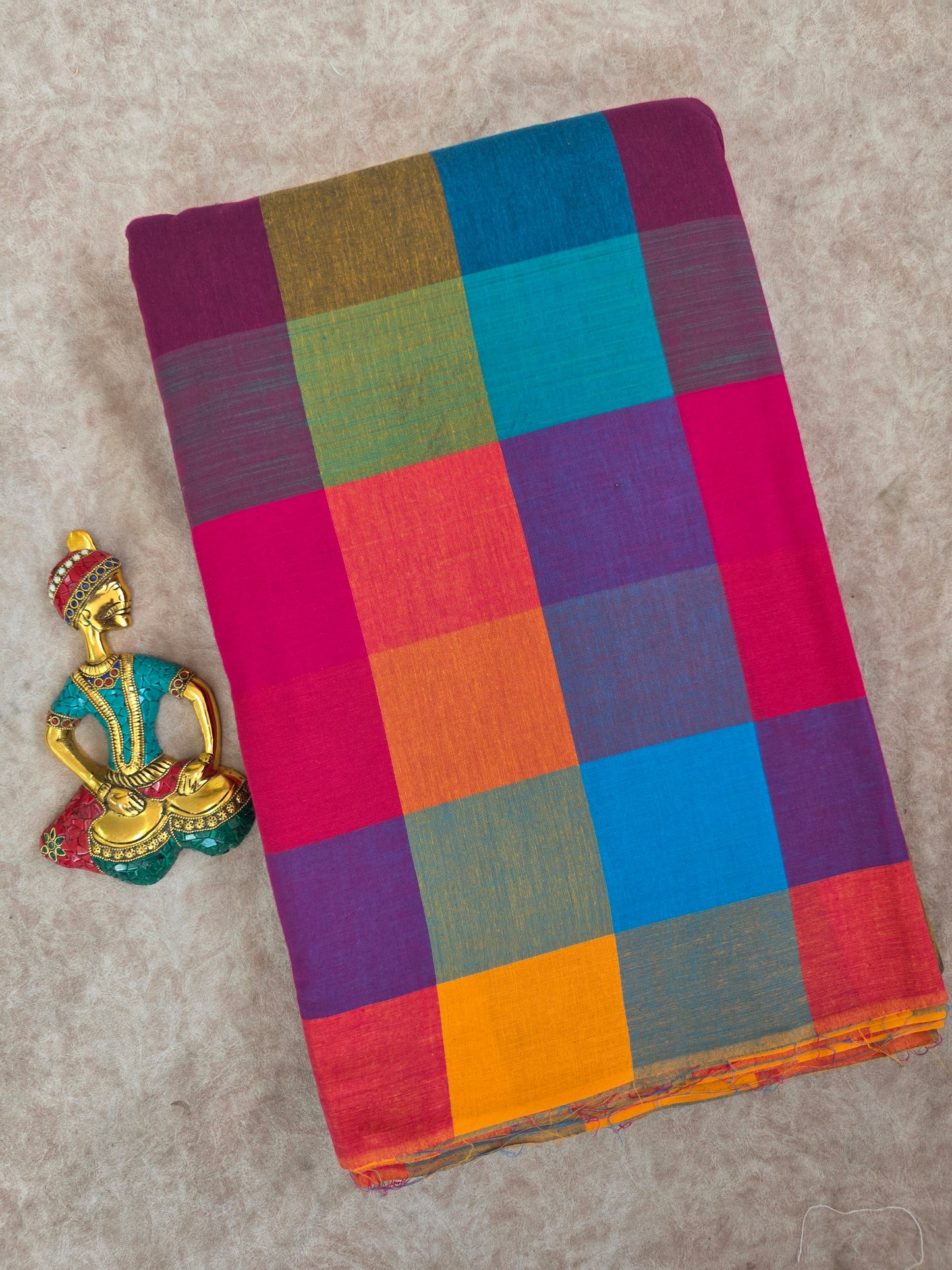 Madras kattam prewashed running material ( 0.5 mtrs ) (4 inches*4 inches) - MD60