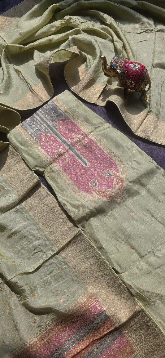 Premium Banarasi soft silk set - Gb3