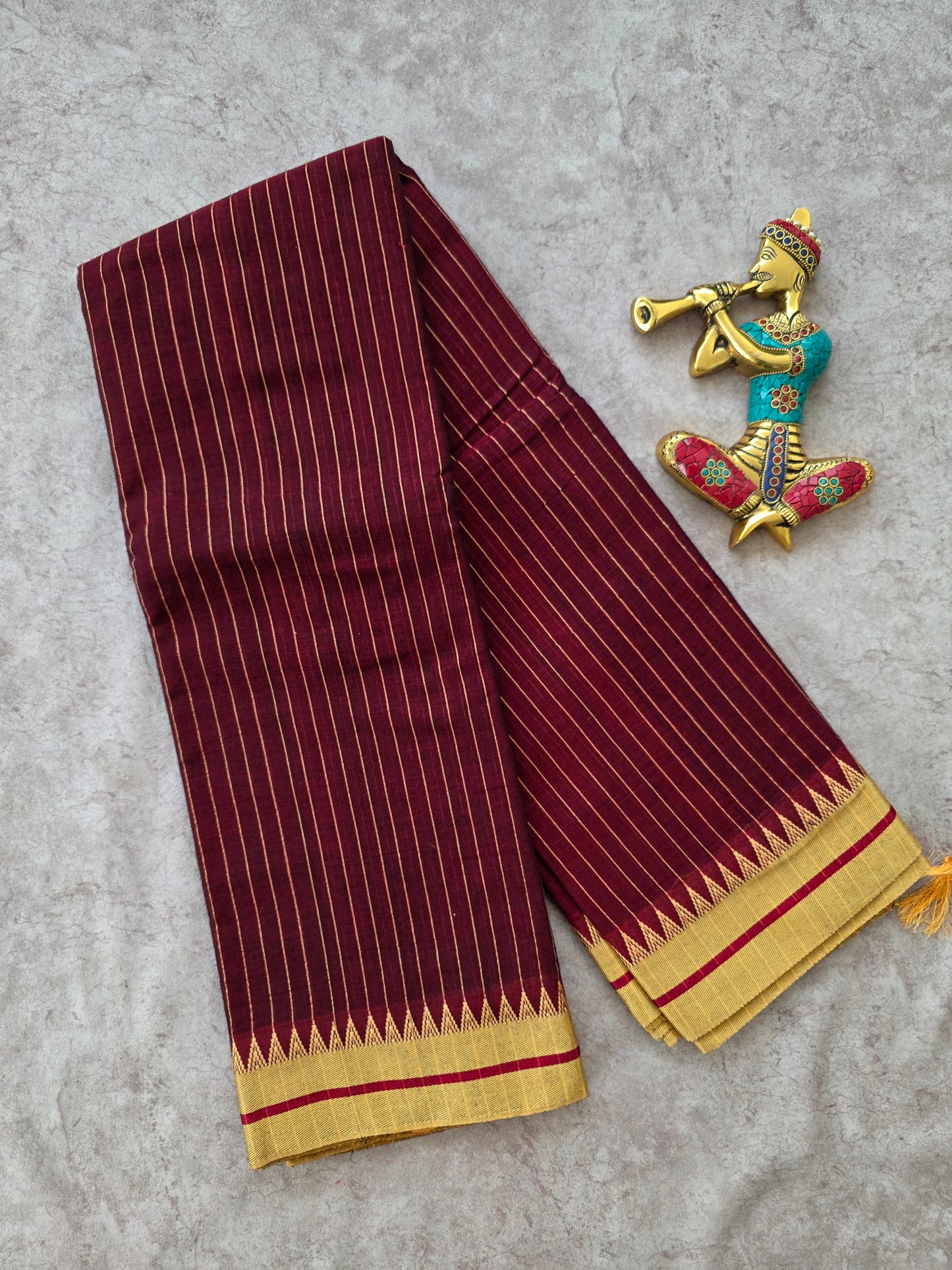 Mercerised stripes narayanapet with saree - NA230