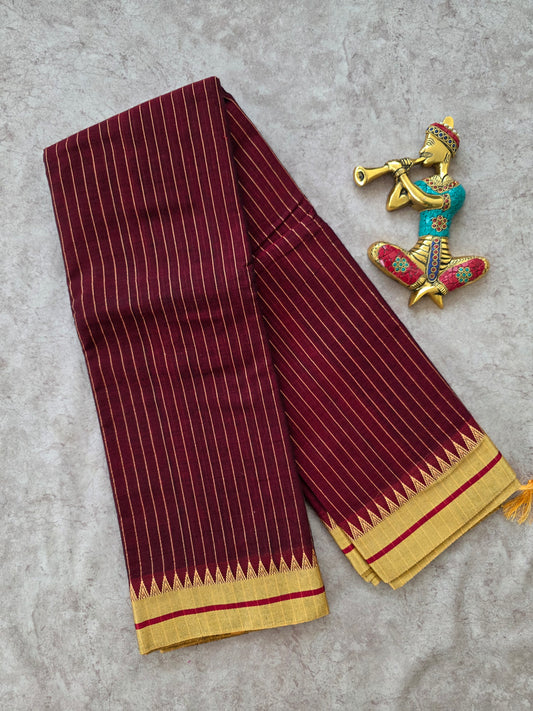 Mercerised stripes narayanapet with saree - NA230