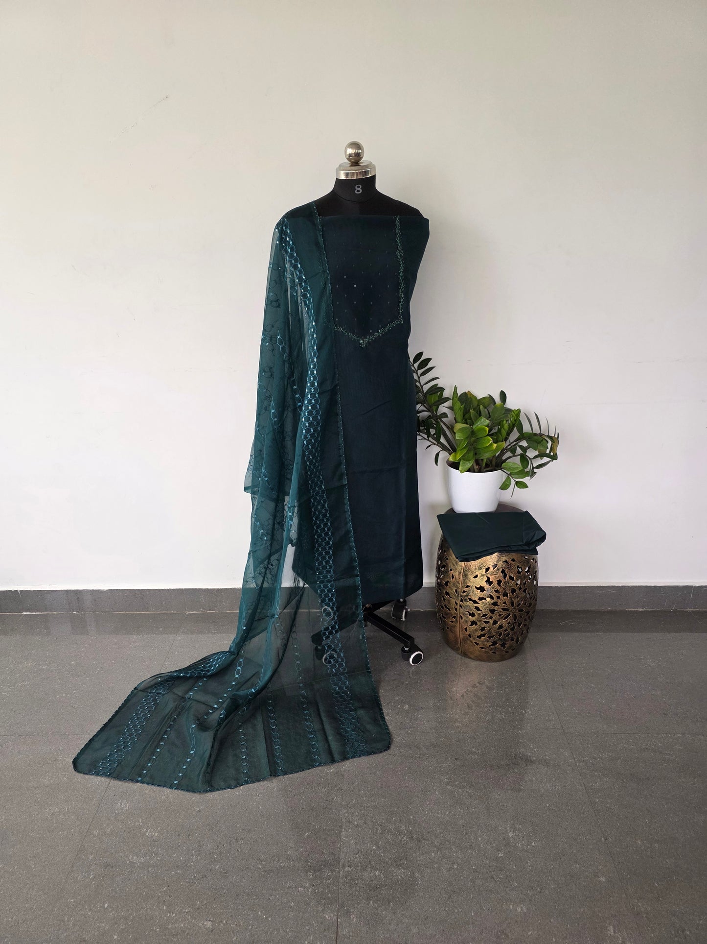 Fancy embroidery silk set - 211