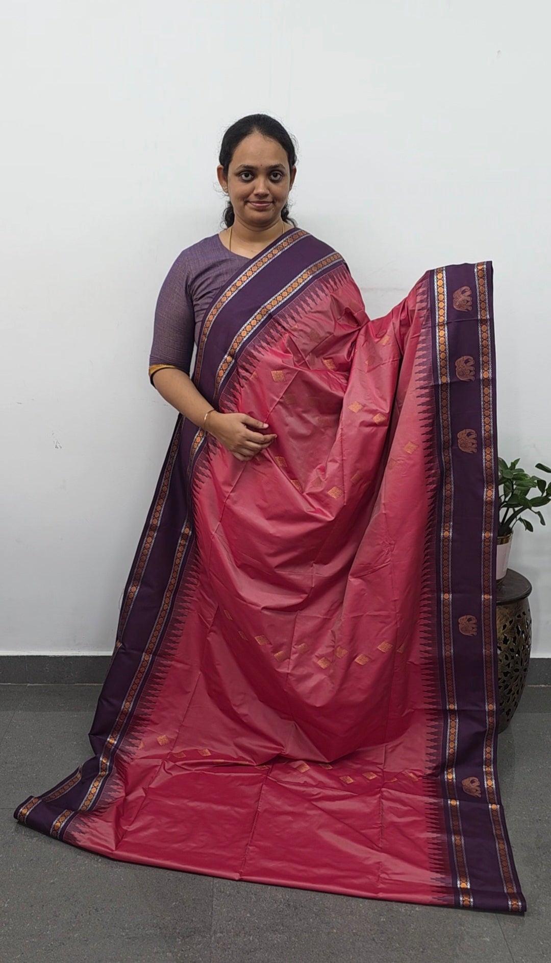 Gadwal semi soft silk saree - GS53