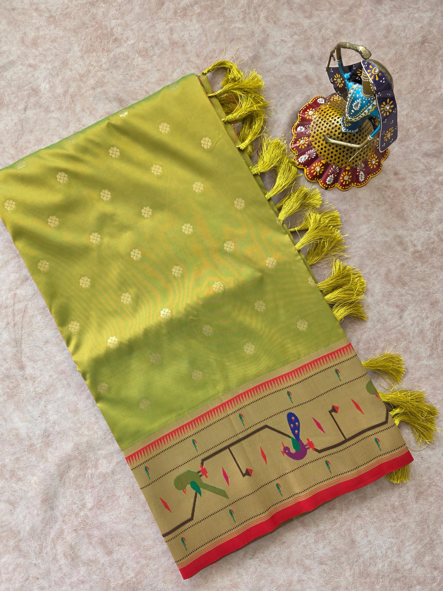 Premium soft silk paithani saree - 9