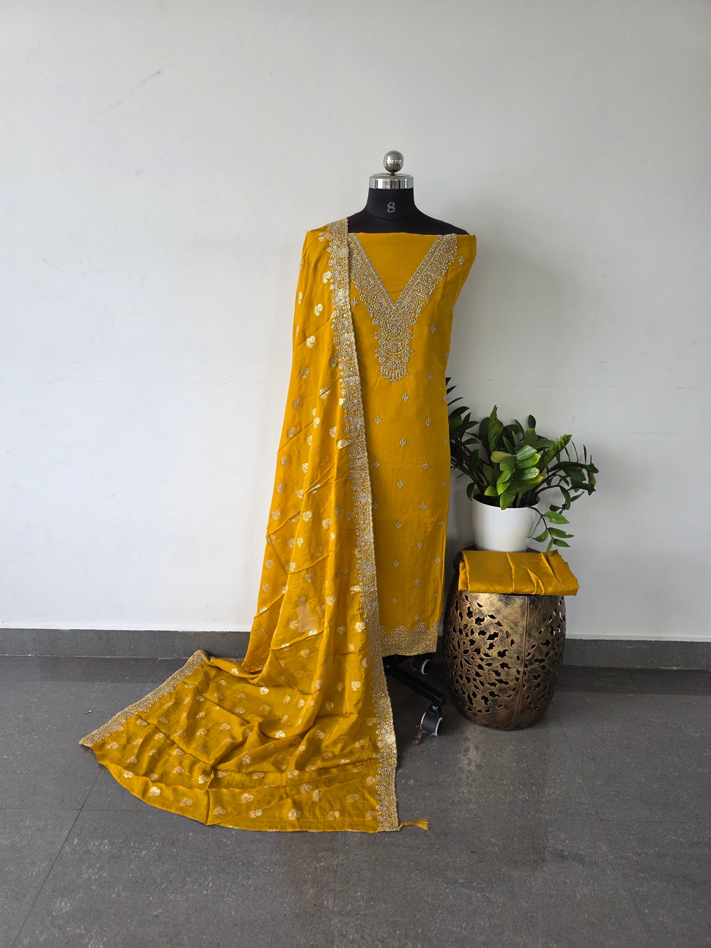 Premium georgette embroidery work set -356