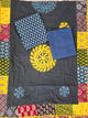 Handcrafted ajrakh cotton top with applique cotton shawl - BAA33