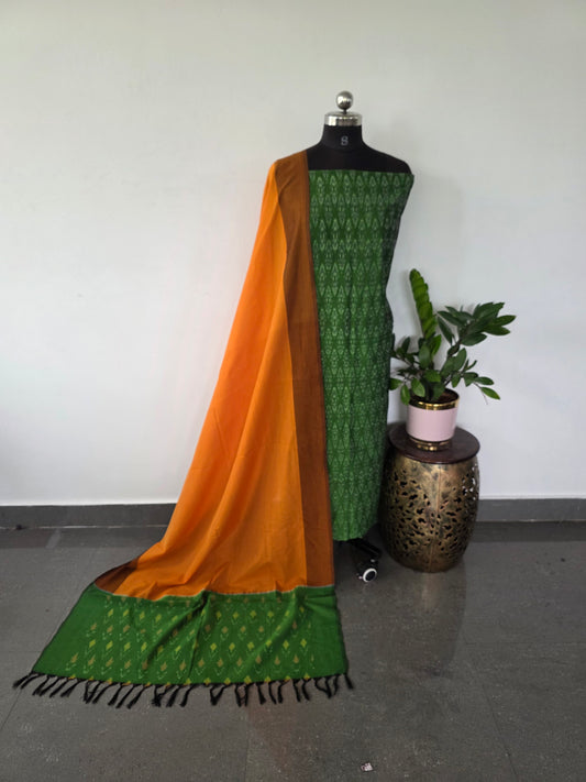 Mercerised ikkat cotton salwar set - MKK24