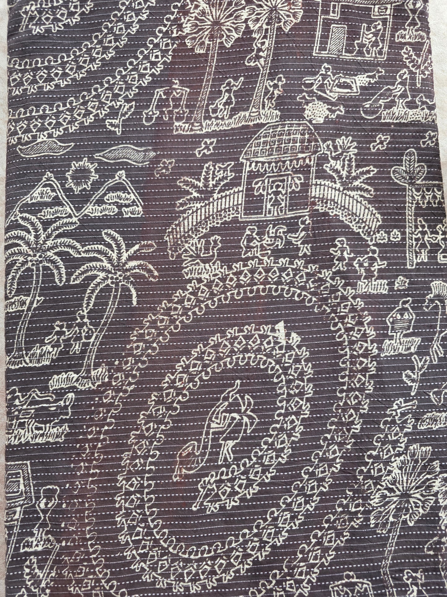 Pure kalamkari cotton running material (1 meter) - KM63