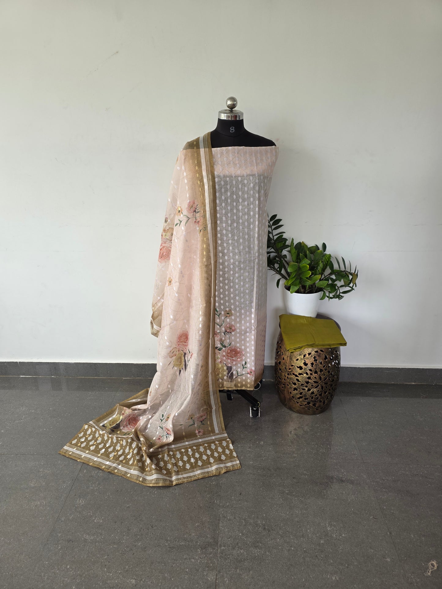 Soft embroidery silk cotton set - DS159