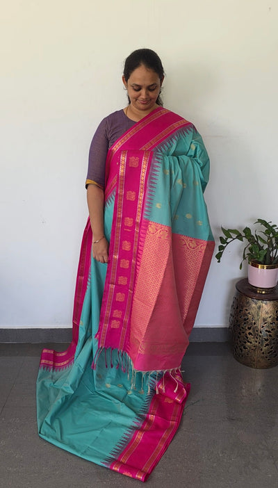 Gadwal semi soft silk saree - GS89
