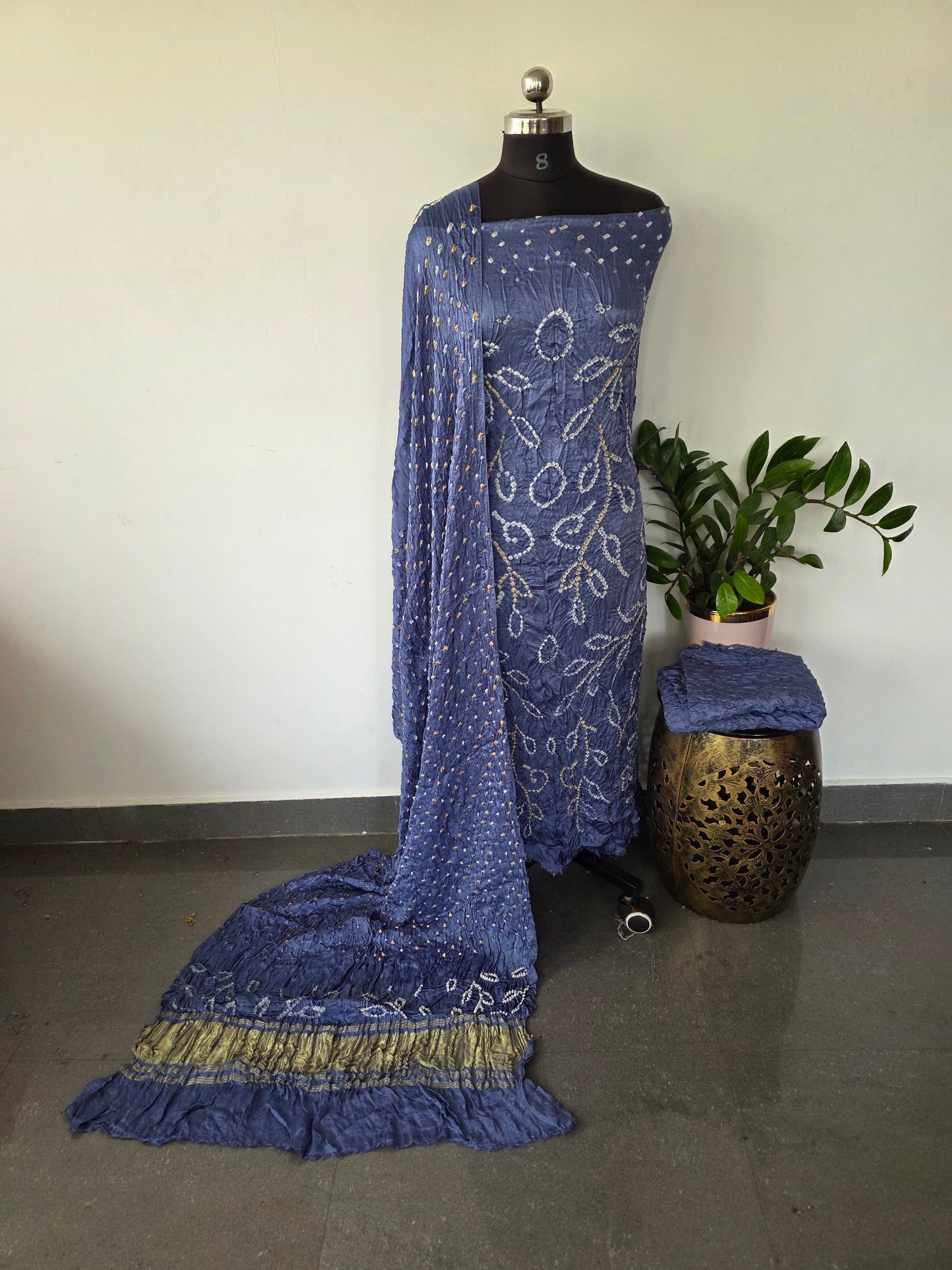 Handcrafted bandhani modal  salwar set - B109