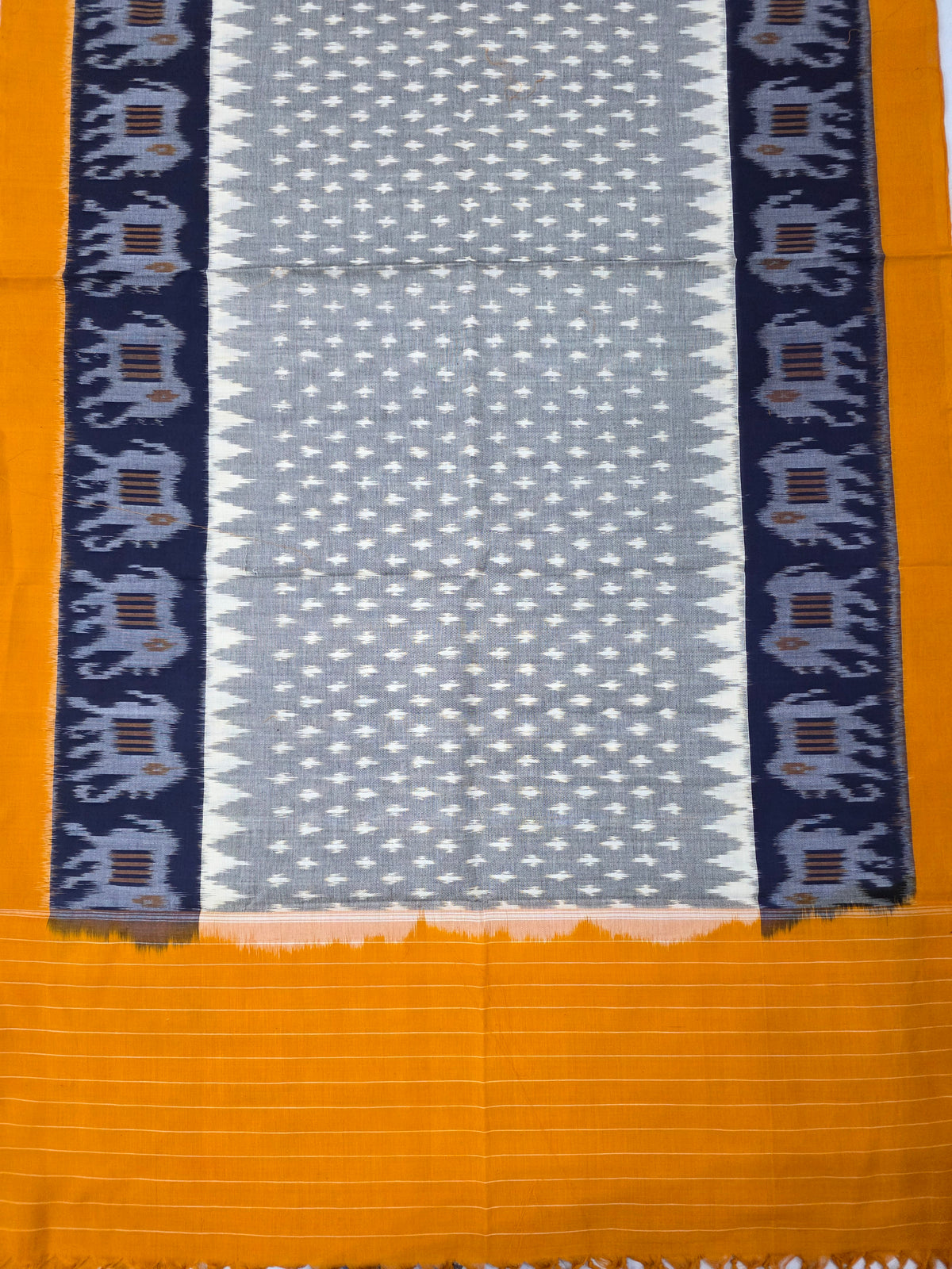 Handloom  mercerised weft ikkat duppatta  - WW692