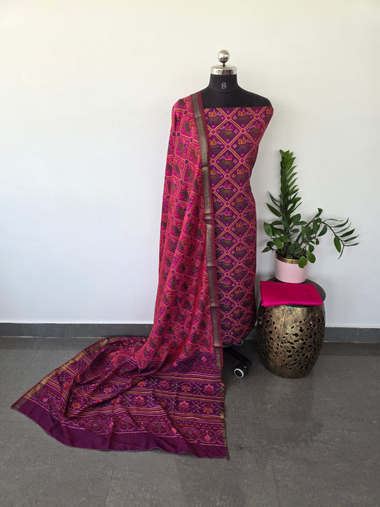 Premium semi Patola silk set - PK31