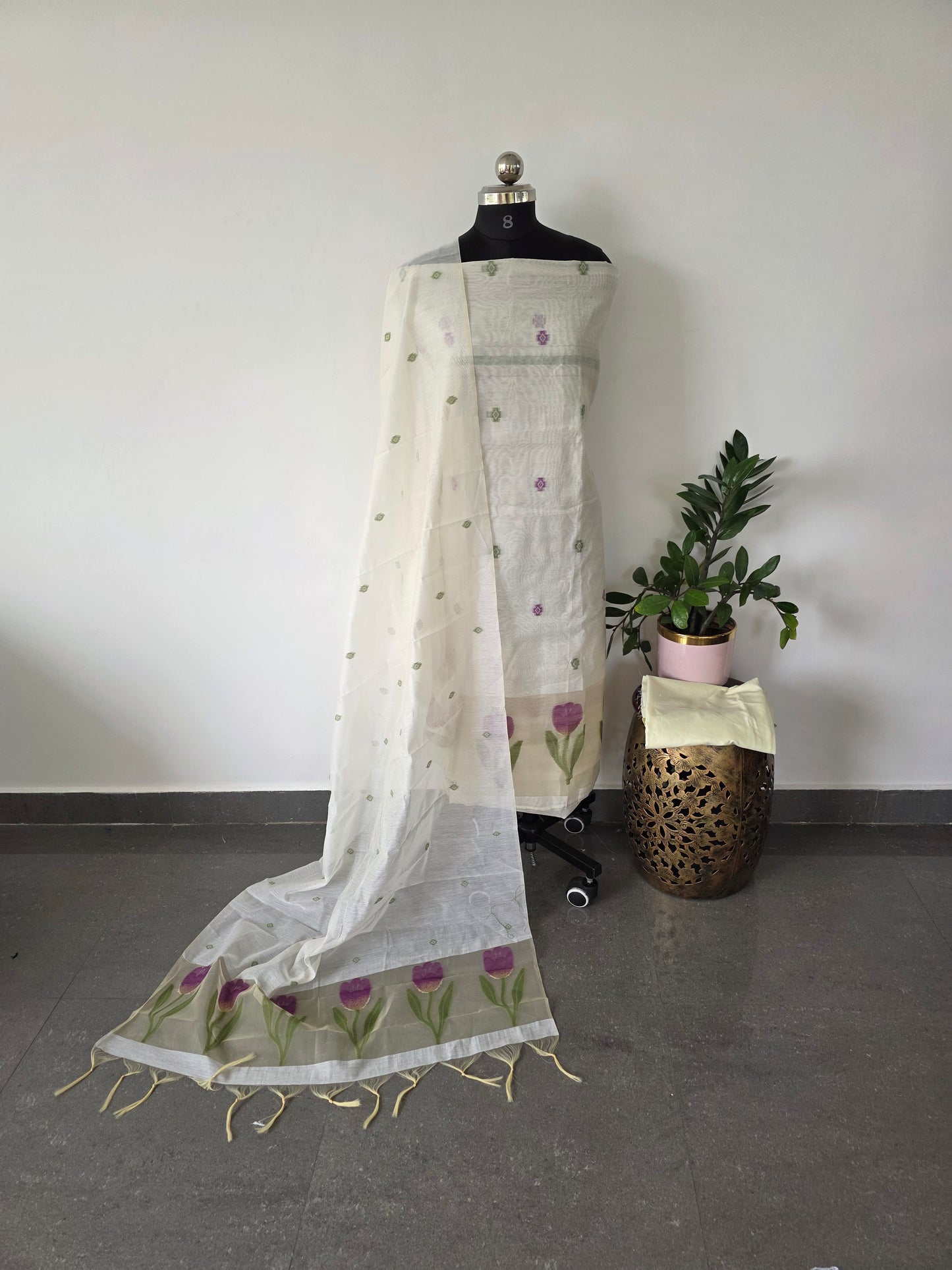Tulip jamdhani silk set - CLA273