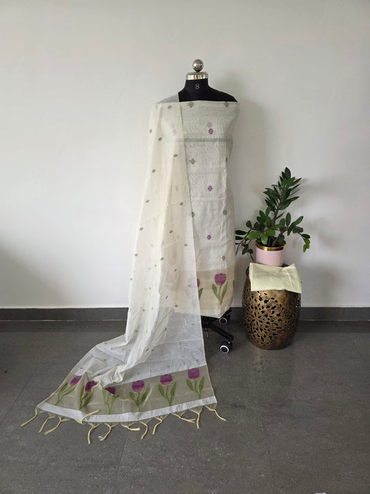 Tulip jamdhani silk set - CLA273