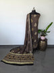 Handcrafted ajrakh modal silk set with gharchola pallu  - HZ43