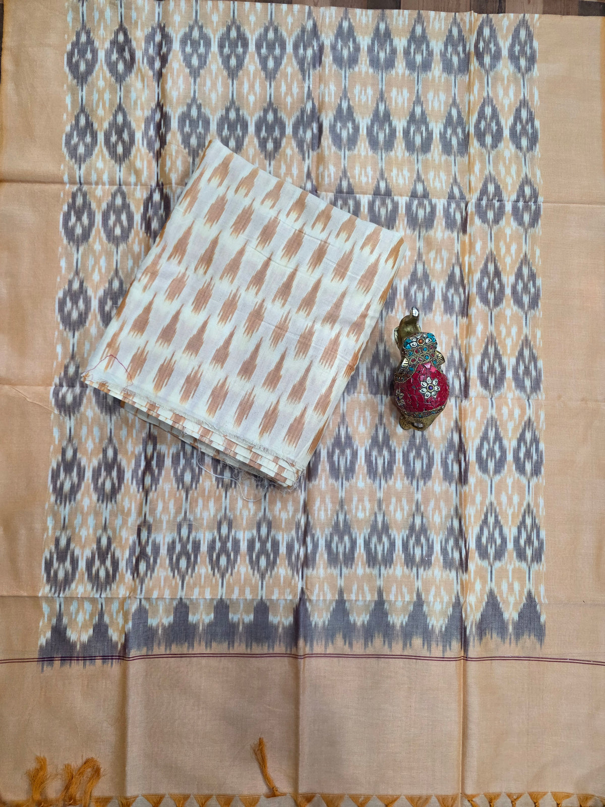 Handloom Mercerised ikkat cotton salwar set -WW608
