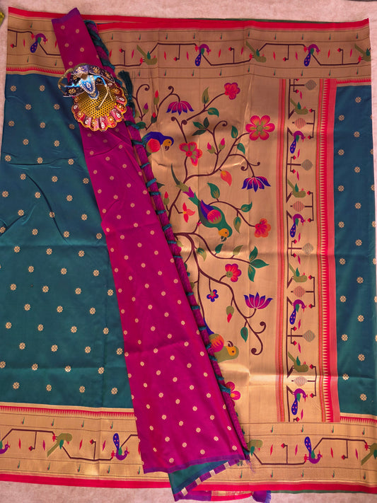 Premium soft silk paithani saree - 12