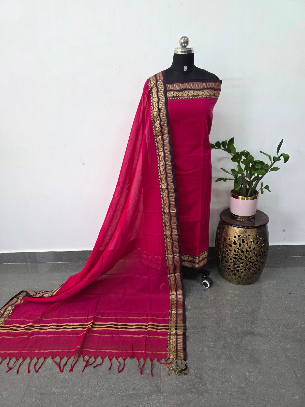 Premium narayanapet salwar set with annam border (4.5 mtrs)- NA706