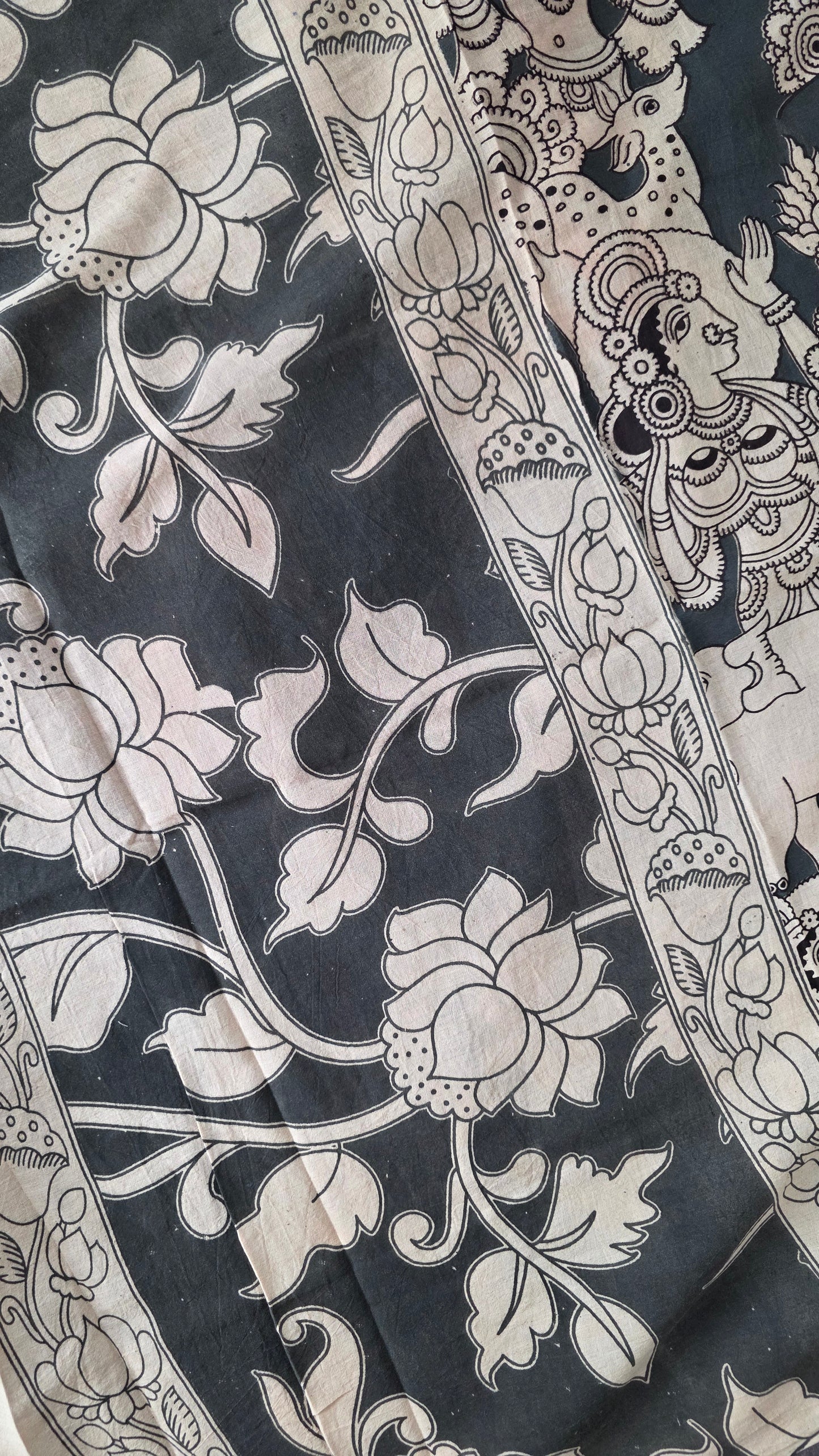 Pure Kalamkari Cotton Salwar Set (2.5 Metres) - Ak370