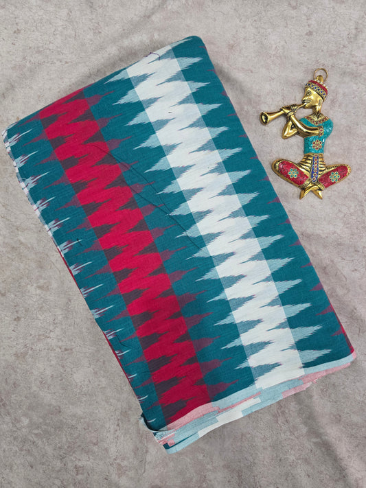 Pochampally rainbow ikkat running material (0.5 meter) - NV501
