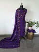 Mul chanderi Lotus embroidery set-FC79