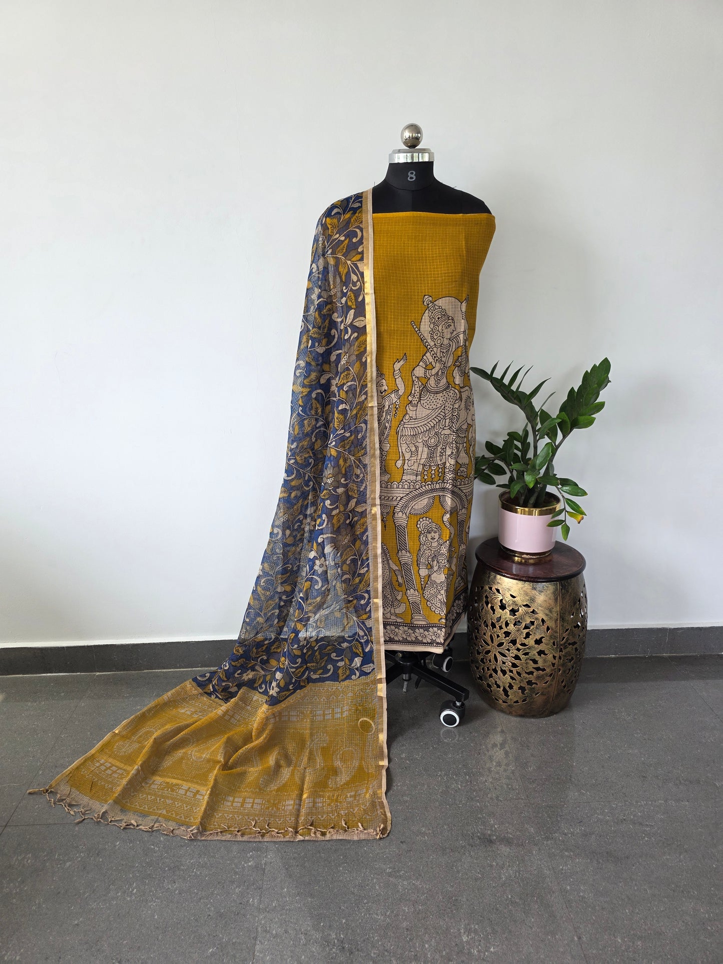 Kota kalahasthi kalamkari set-  AKK3