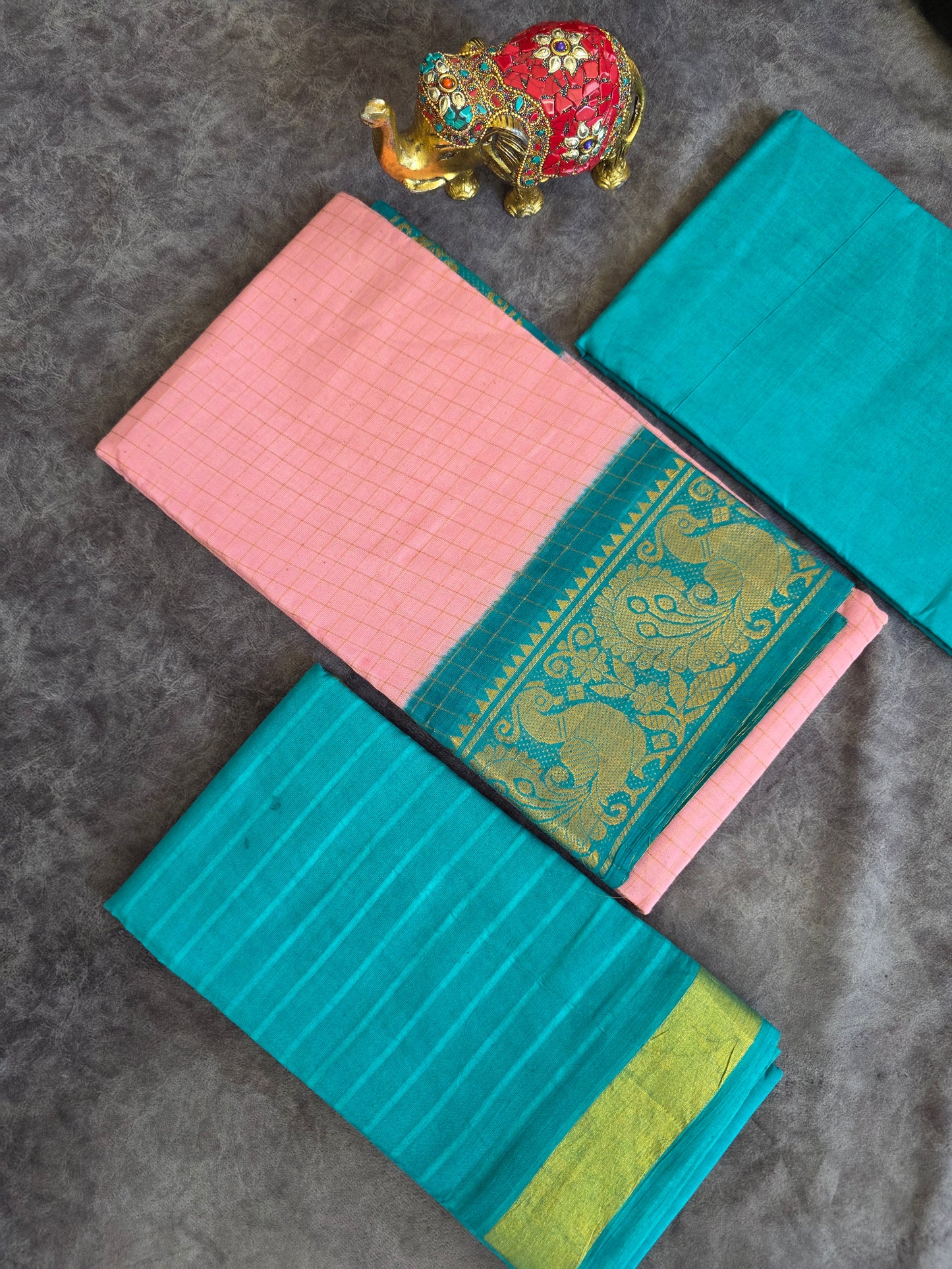 Madurai sungudi zari kattam salwar set -MS61