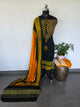 Handcrafted bandhani modal silk set(3 pcs set)(Green)-B218
