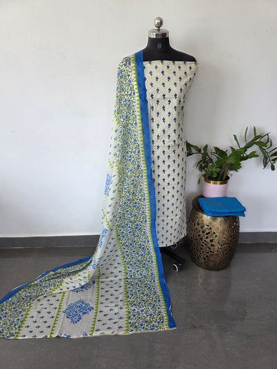 Chikankari embroidery soft cotton set - AS105