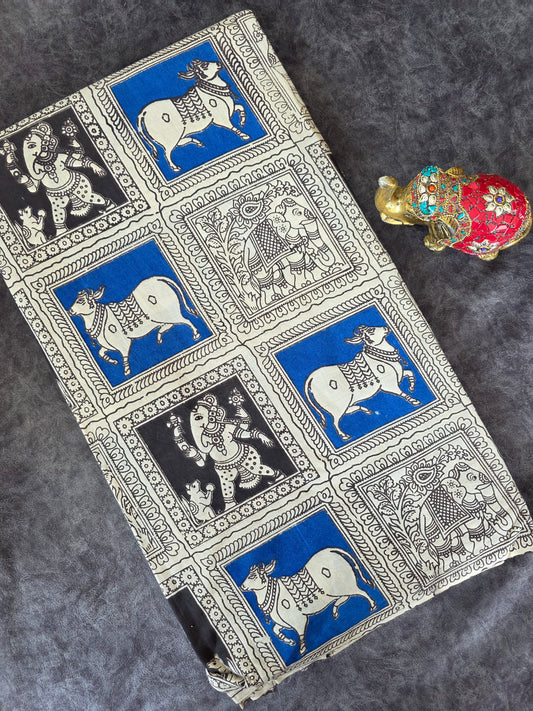 Pure kalamkari cotton running material (0.5mtr)- AK233