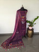 Handloom checked mul cotton paithani jamdhani set - BB360