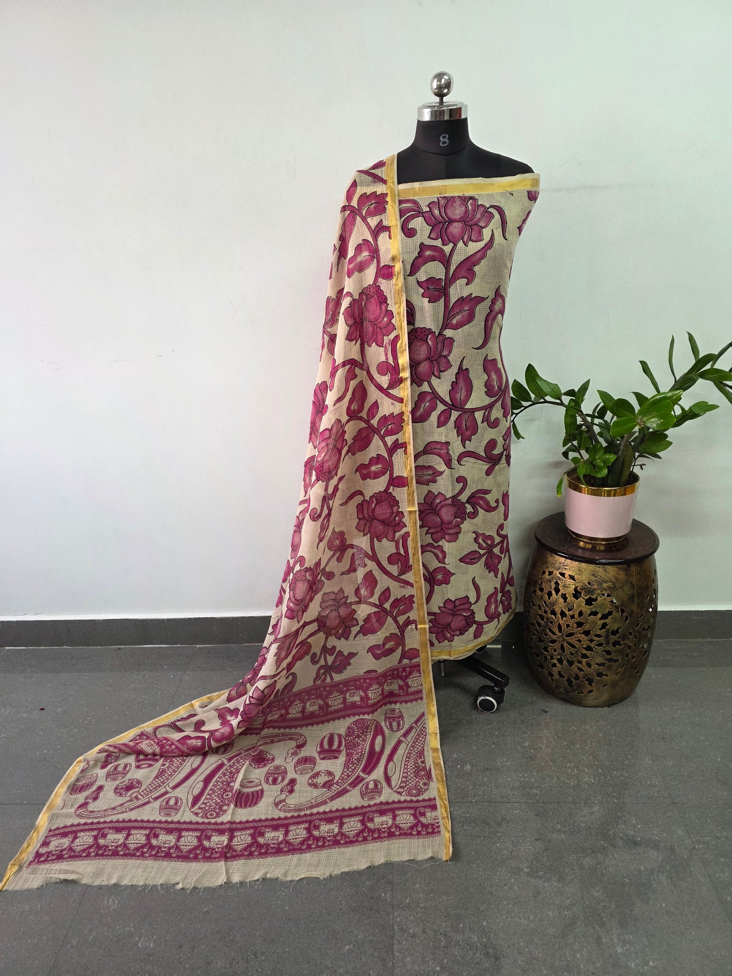 Handcrafted Kota kalamkari set (2 pc set )- AK320