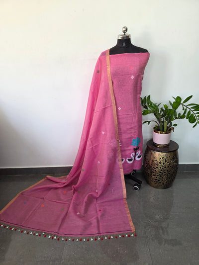 Premium tissue handloom jamdhani set - JMM281