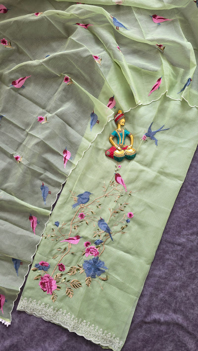 Embroidery organza Kota salwar set - KV43